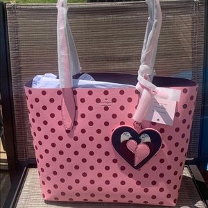 Arch love birds small reversible tote